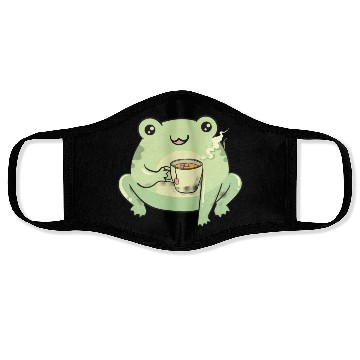 Discover Funny Kawaii Frog Tea Cute Frog Face Masks