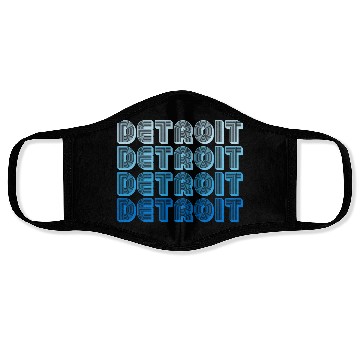 Discover Retro Detroit Michigan Face Masks