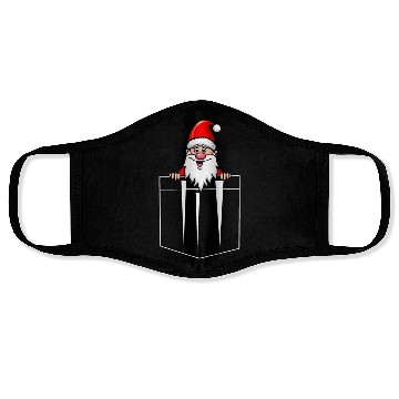 Discover Santa Claus in breast pocket Face Masks