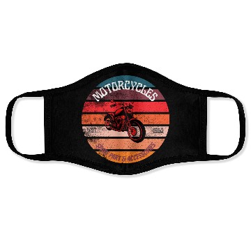 Discover Black & Red Vintage Motorcycle Face Masks