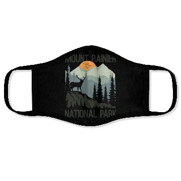 Discover Mount Rainier National Park Mountains Deer Face Masks