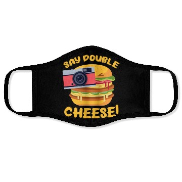 Discover Say Double Cheese Burger Face Masks