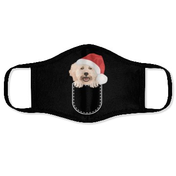 Discover Poodle Merry Christmas Face Masks