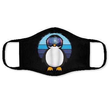 Discover retro penguin goggles Face Masks