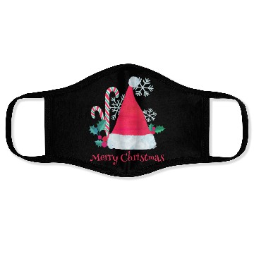 Discover Santa Hat and Candy Canes for Christmas Face Masks