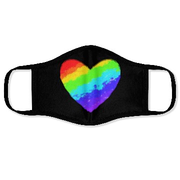 Discover love rainbow pride Face Masks