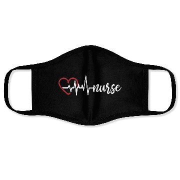 Discover Heart Beat Nurse Face Masks