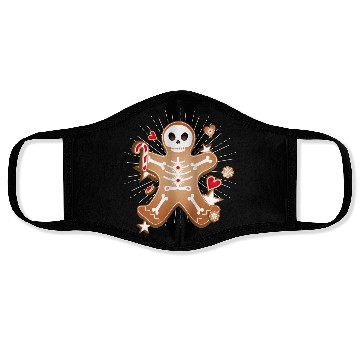 Discover Gingerbread man Sugar Skull decor for Christmas Face Masks