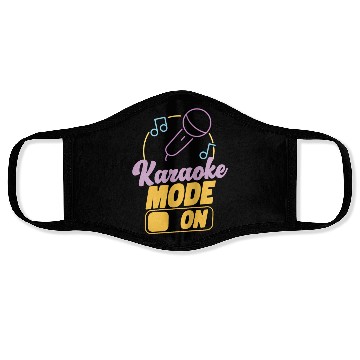 Discover Karaoke Singer 80s Retro Karaoke Face Masks