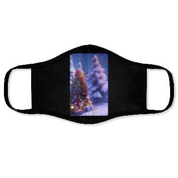 Discover Christmas tree Christmas is approaching Face Masks