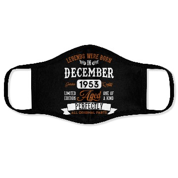 Discover December Legends Birthday Gift Face Masks