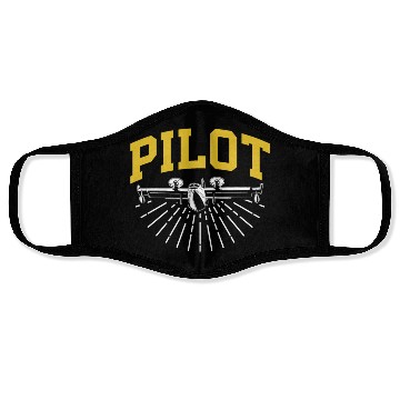 Discover Pilot Private Small Airplane Aircraft Face Masks