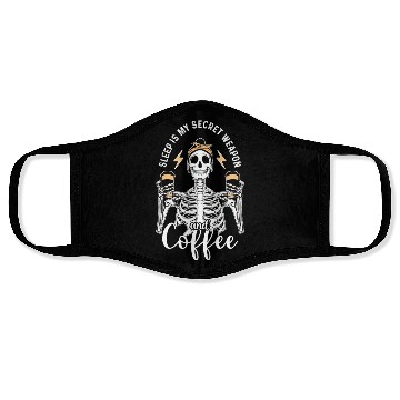 Discover Skeleton Drink Tired Mom needs Coffee Face Masks