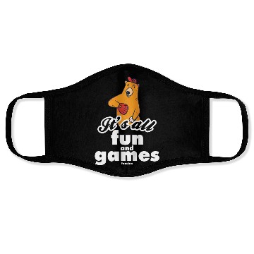 Discover Bear baseball Grizzly baseball player Face Masks