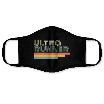 Discover Ultra Runner Vintage Retro Marathon Trail Running Face Masks