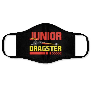 Discover Junior Dragster Drag Racing Future Drag Racer Kids Face Masks