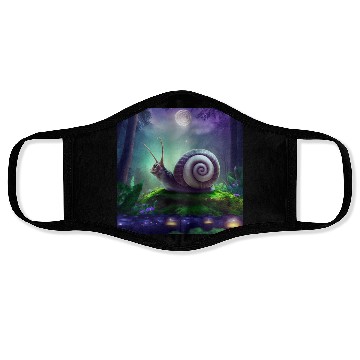 Discover Spiral Moongazing Snail Ombre Aqua Lavender sky Face Masks