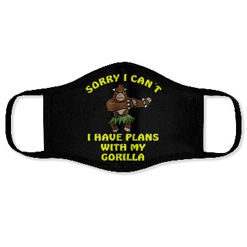 Discover Sorry I Can't Gorilla Monkey Jungle Face Masks