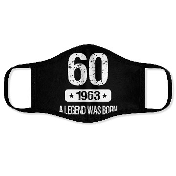 Discover 60th Birthday 1963 A Legend Was Born Face Masks