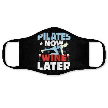 Discover Pilates Now Wine Later Exercise Fitness Face Masks