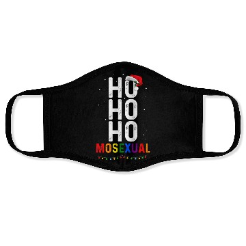 Discover Ho Ho Ho Mosexual Gay Santa LGBT Pun Gay Christmas Face Masks