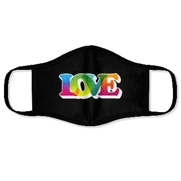 Discover COLORFUL LOVE LETTERS Face Masks