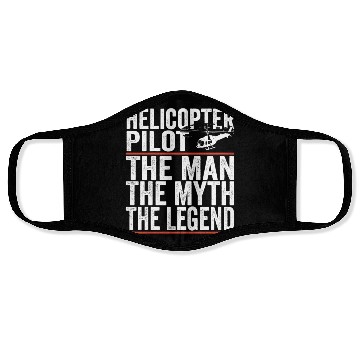 Discover Aviator The Man The Myth The Legend Helicopter Face Masks