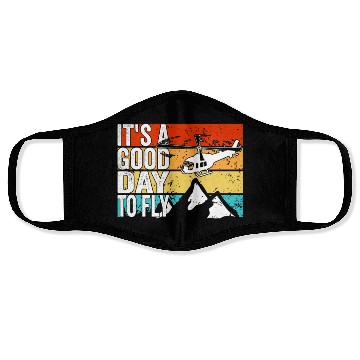 Discover Aviator It's a good day to fly Helicopter Pilot Face Masks