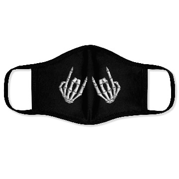 Discover Skeletal rock on sign - rock and roll Face Masks