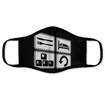 Discover computer gaming daily repeat Face Masks