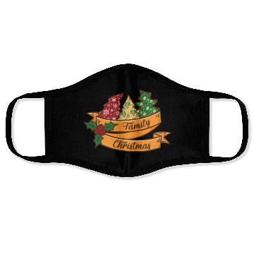 Discover Xmas Family Christmas Mistletoe Fir Tree Face Masks