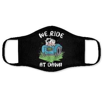 Discover We Ride At Dawn Dad Lawn Mower Make Laugh Day Yard Face Masks