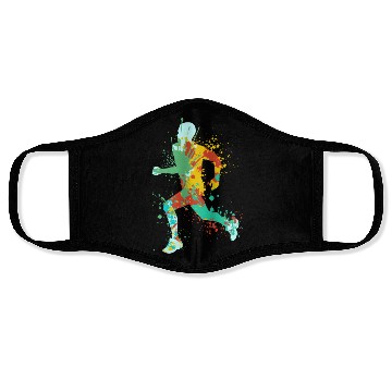Discover Splash running jogging man Face Masks