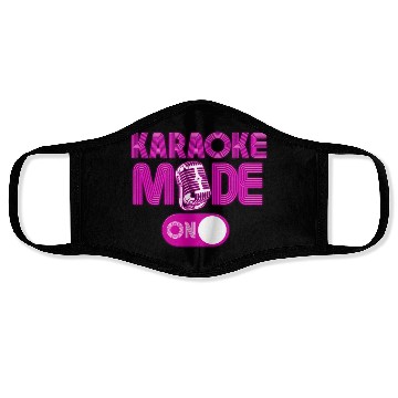 Discover Karaoke Singer 80s Retro Karaoke Face Masks