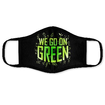 Discover We Go On Green Logo For Vegetarian And Vegan Face Masks