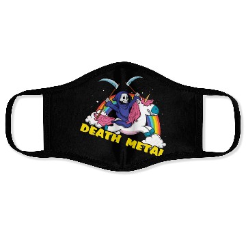 Discover Skeleton Unicorn Rainbow Metal Music Lover Face Masks