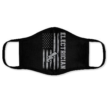 Discover American Electrician Outfit USA Flag Face Masks