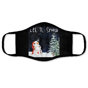 Discover Snowman - Let it snow Face Masks