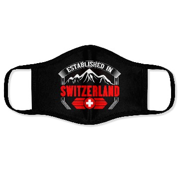 Discover Switzerland Matterhorn Flag Gift Idea Face Masks