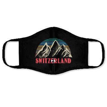 Discover Switzerland Mountains Gift Idea Face Masks