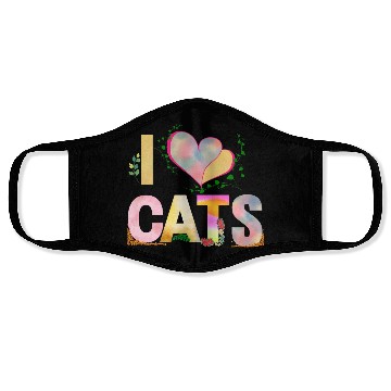 Discover I love cats Face Masks