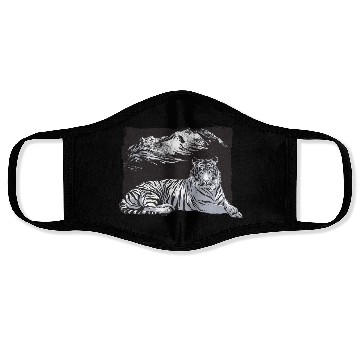 Discover tiger mountains Face Masks