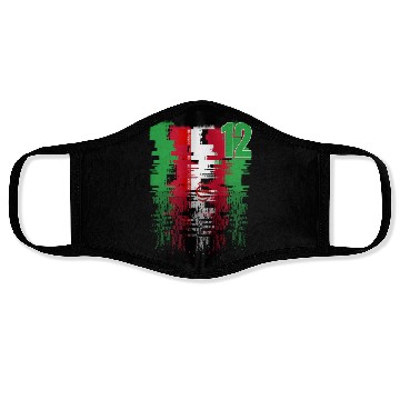 Discover Iran Soccer team Jerseys Iran team 2022 number 12 Face Masks