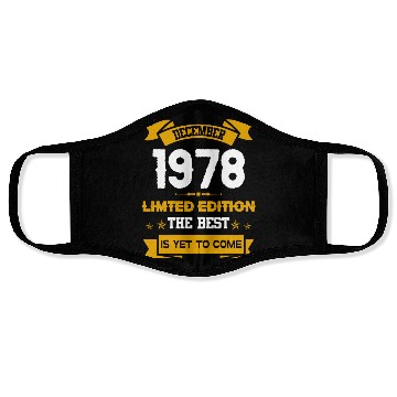 Discover December 1978 Birthday Surprise Face Masks