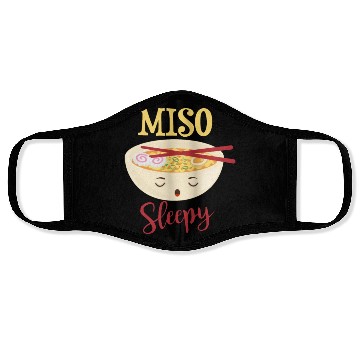 Discover Miso sleepy funny sushi soup motif Face Masks