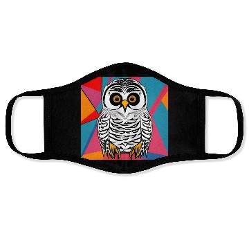 Discover Pop Art Snowy Owl Face Masks