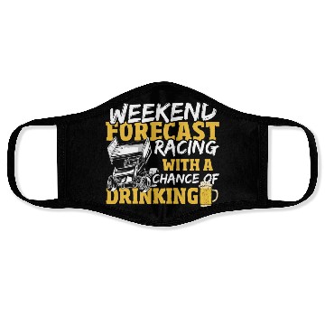 Discover Weekend Forecast Racing Drinking Dirt Track Racing Face Masks