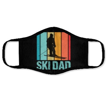 Discover Ski Winter Skiing - Ski Dad Face Masks