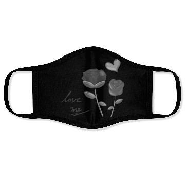 Discover two flowers nature plant flower grey Face Masks