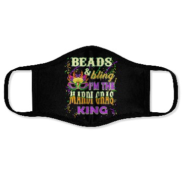 Discover Beads and Bling I'm The Mardi Gras King Face Masks